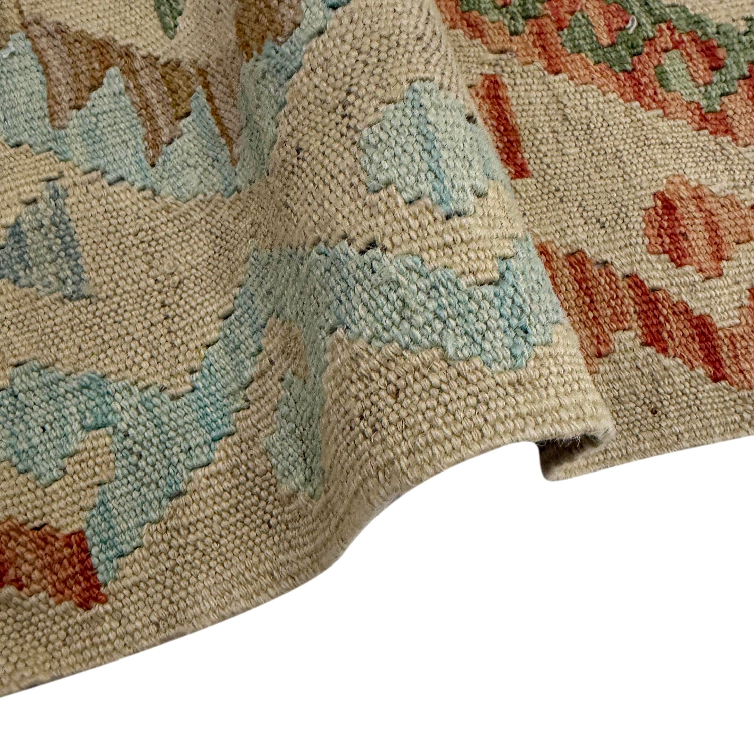 Hand Woven Wool Kelim Runner 1' 7" x 5' 6"  ft / 48 x 168 cm - No. R38612