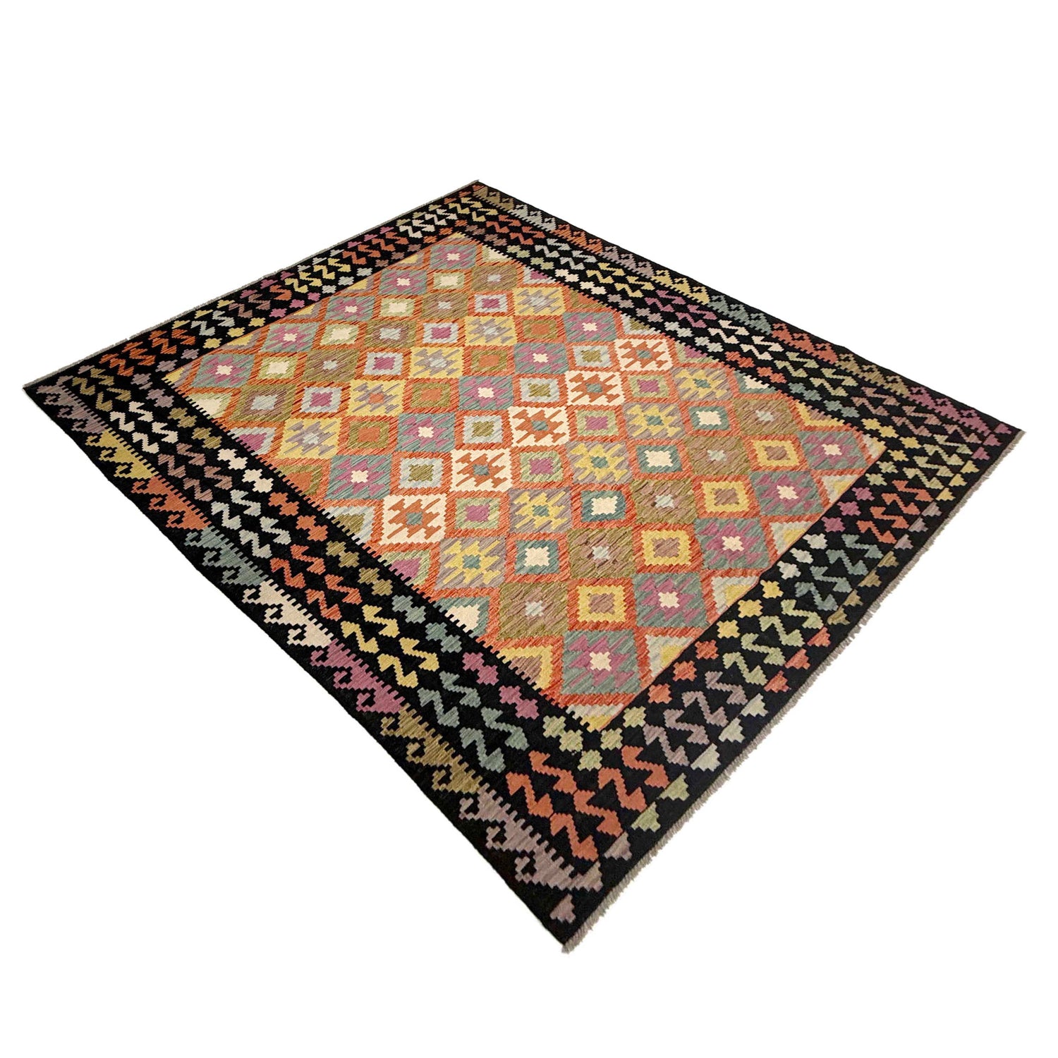 Handmade Vegetable Kelim 6' 8" x 9' 9" ft / 203 x 297 cm - No. R38618