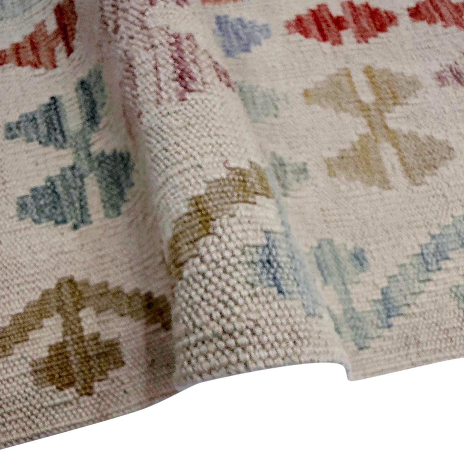 Hand Knotted Afghan Style Kilim 6' 8" x 9' 8" ft / 204 x 294 cm - No. R38619