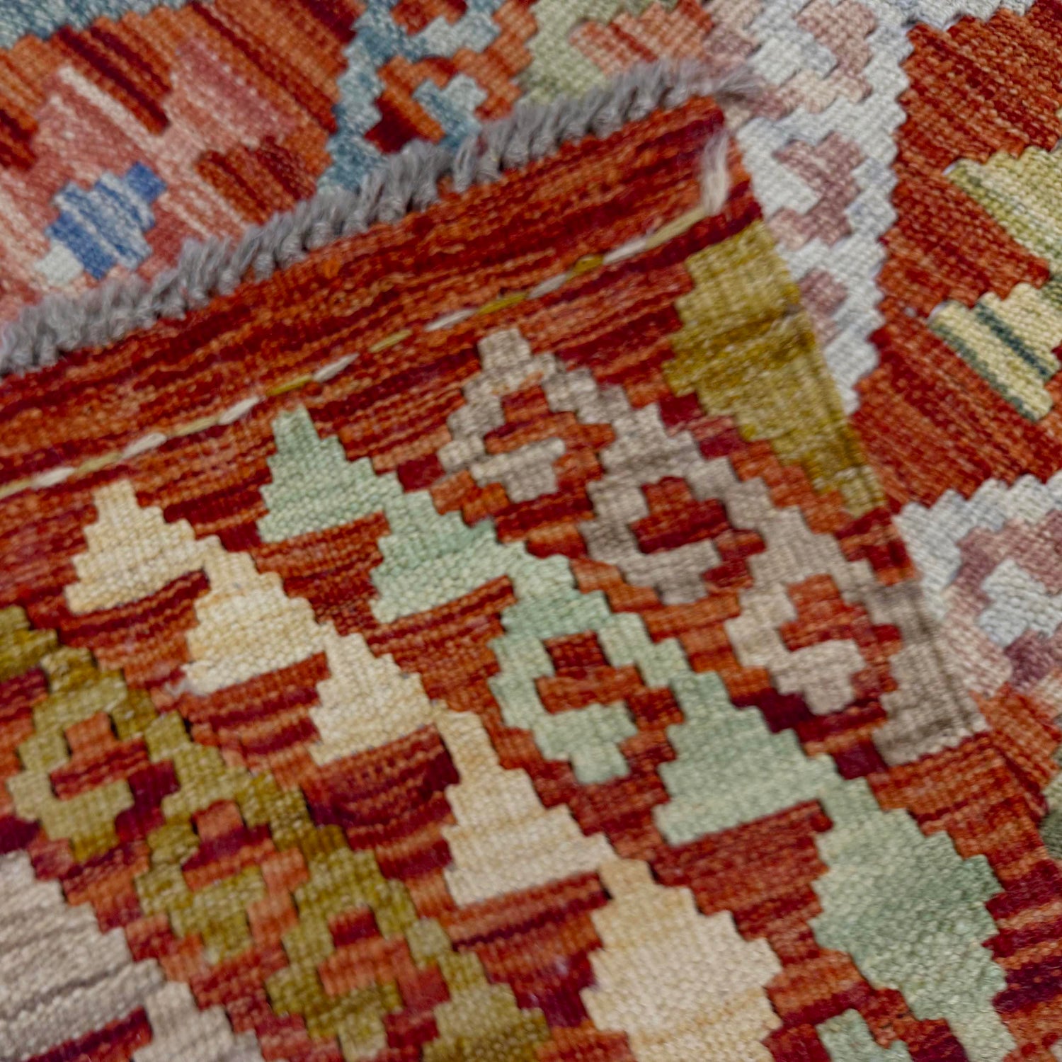Hand Knotted Flatweave Kilim Runner 3' 1" x 10' 0" ft / 93 x 305 cm - No. R38620
