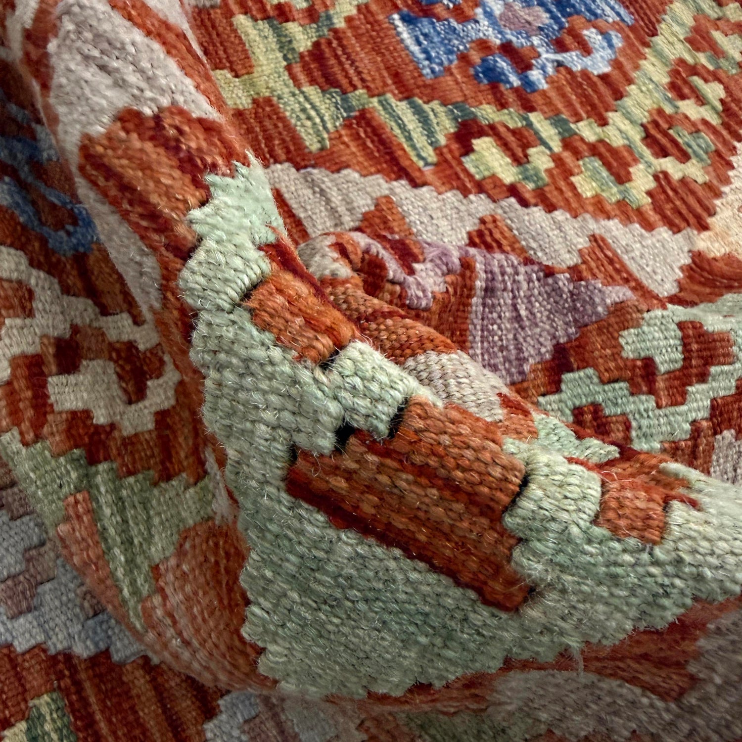 Hand Knotted Flatweave Kilim Runner 3' 1" x 10' 0" ft / 93 x 305 cm - No. R38620