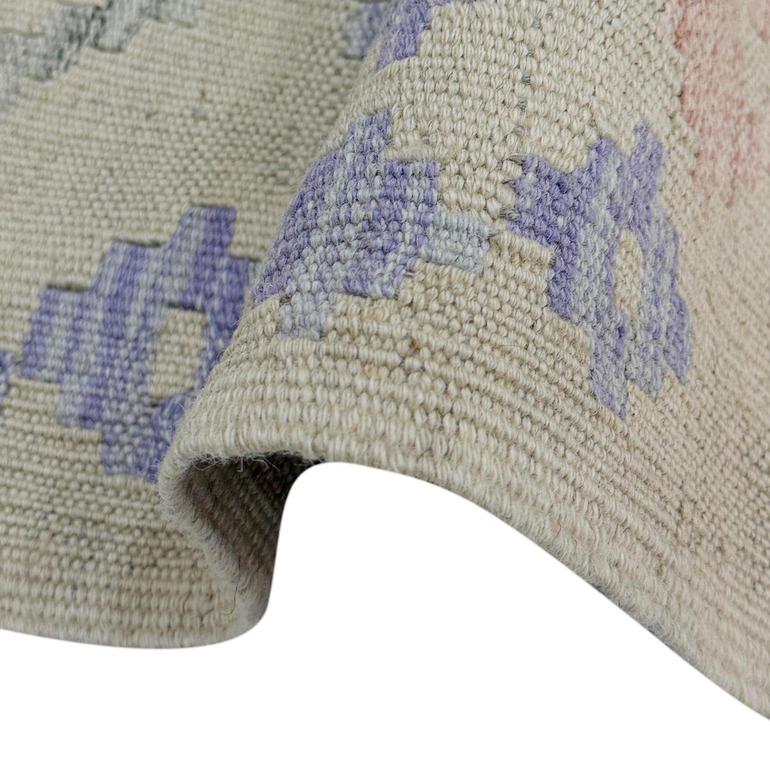 Multi Color ful Flat-Weave Wool Kilim 6' 7" x 9' 6" ft / 200 x 289 cm - No. R38629