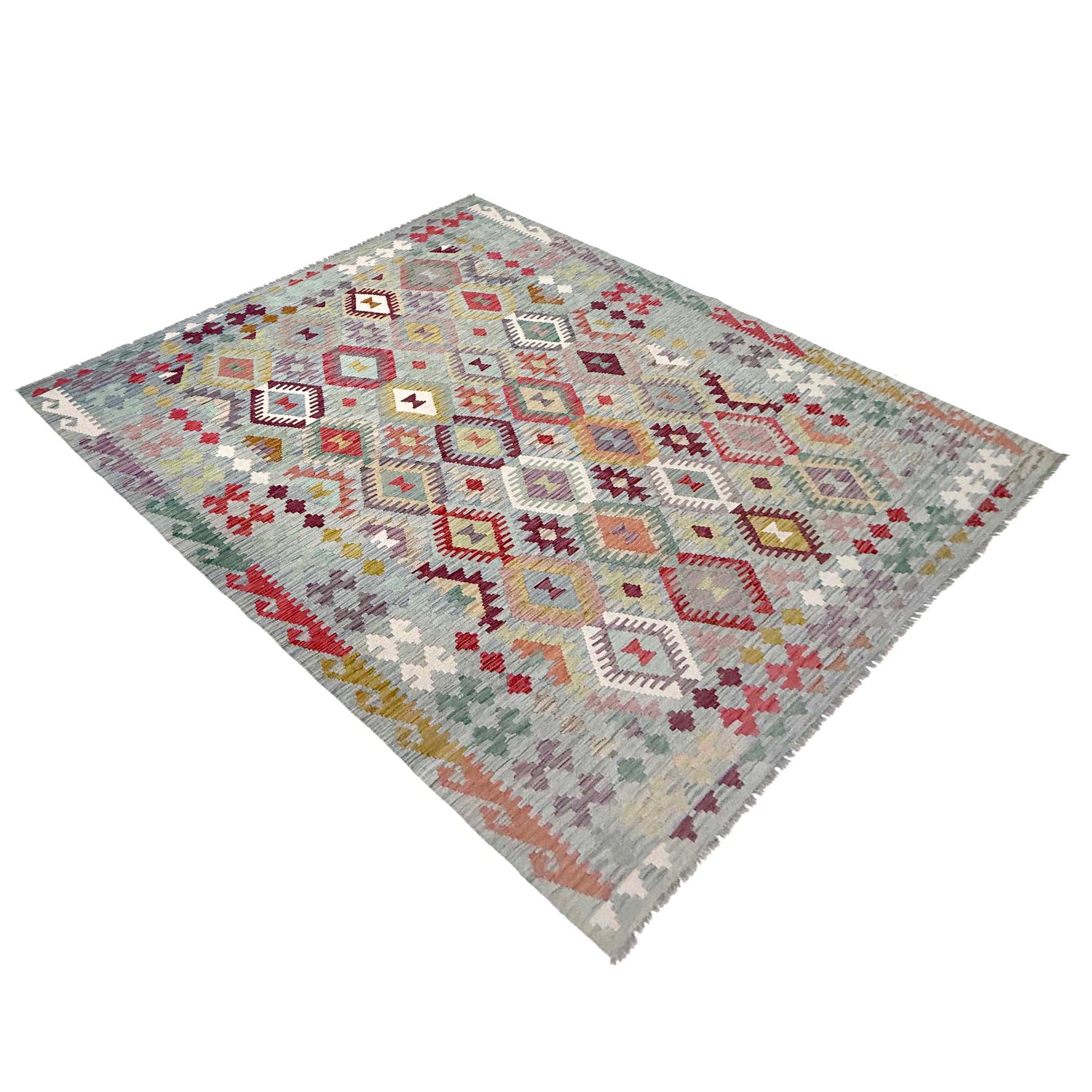 Handmade Vegetable Kilim 6' 7" x 9' 6" ft / 201 x 290 cm - No. R38630