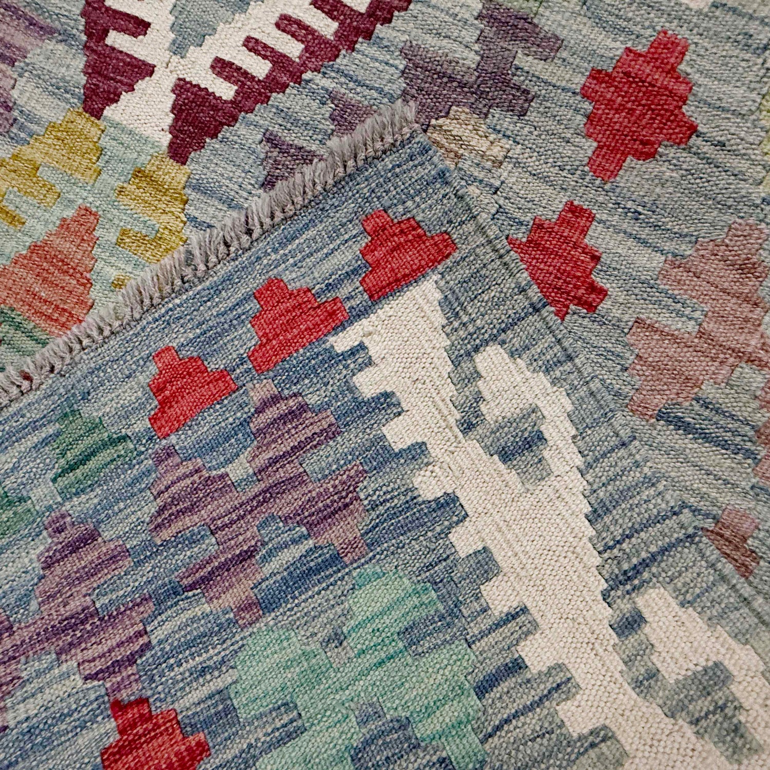 Handmade Vegetable Kilim 6' 7" x 9' 6" ft / 201 x 290 cm - No. R38630