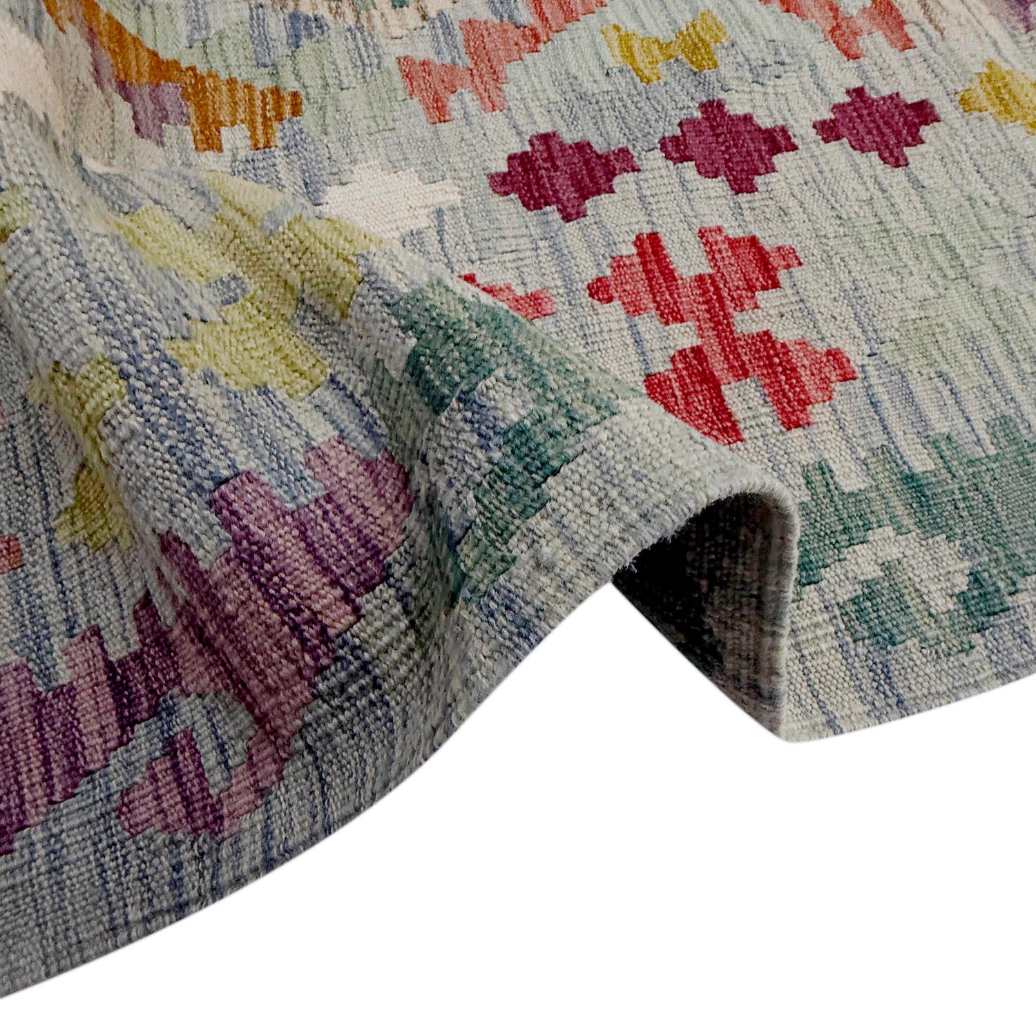 Handmade Vegetable Kilim 6' 7" x 9' 6" ft / 201 x 290 cm - No. R38630