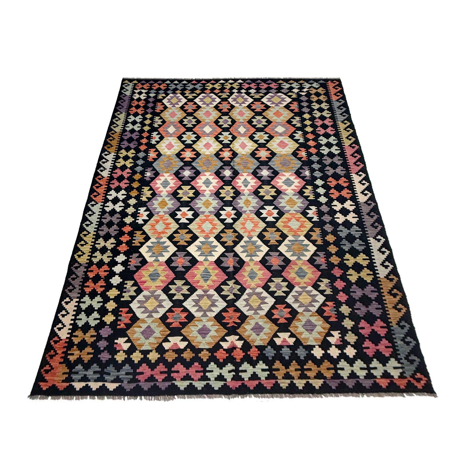Handmade Vegetable Kilim 6' 6" x 9' 9" ft / 199 x 297 cm - No. R38631