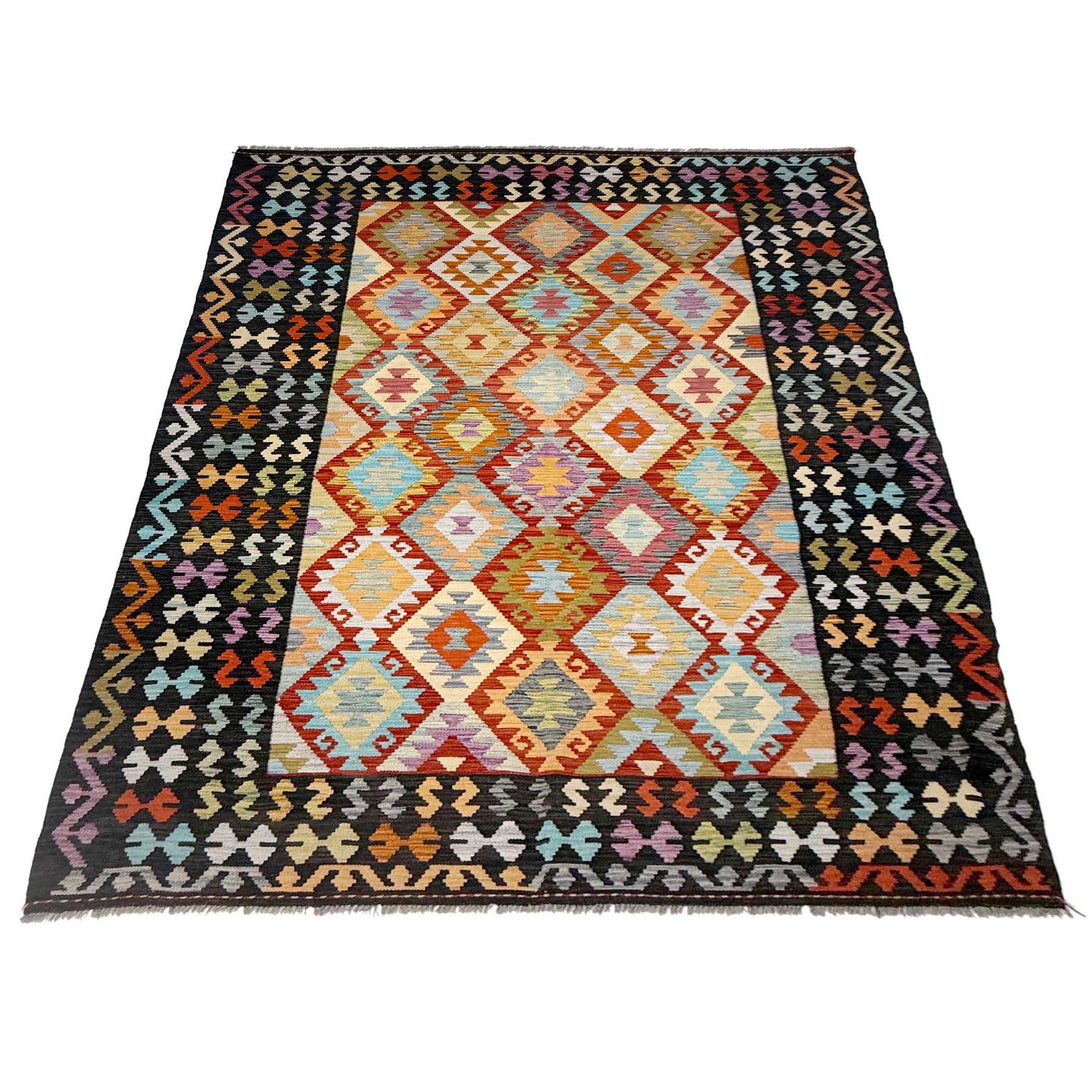 Handmade Vegetable Kelim 6' 9" x 9' 8" ft / 205 x 295 cm - No. R38633