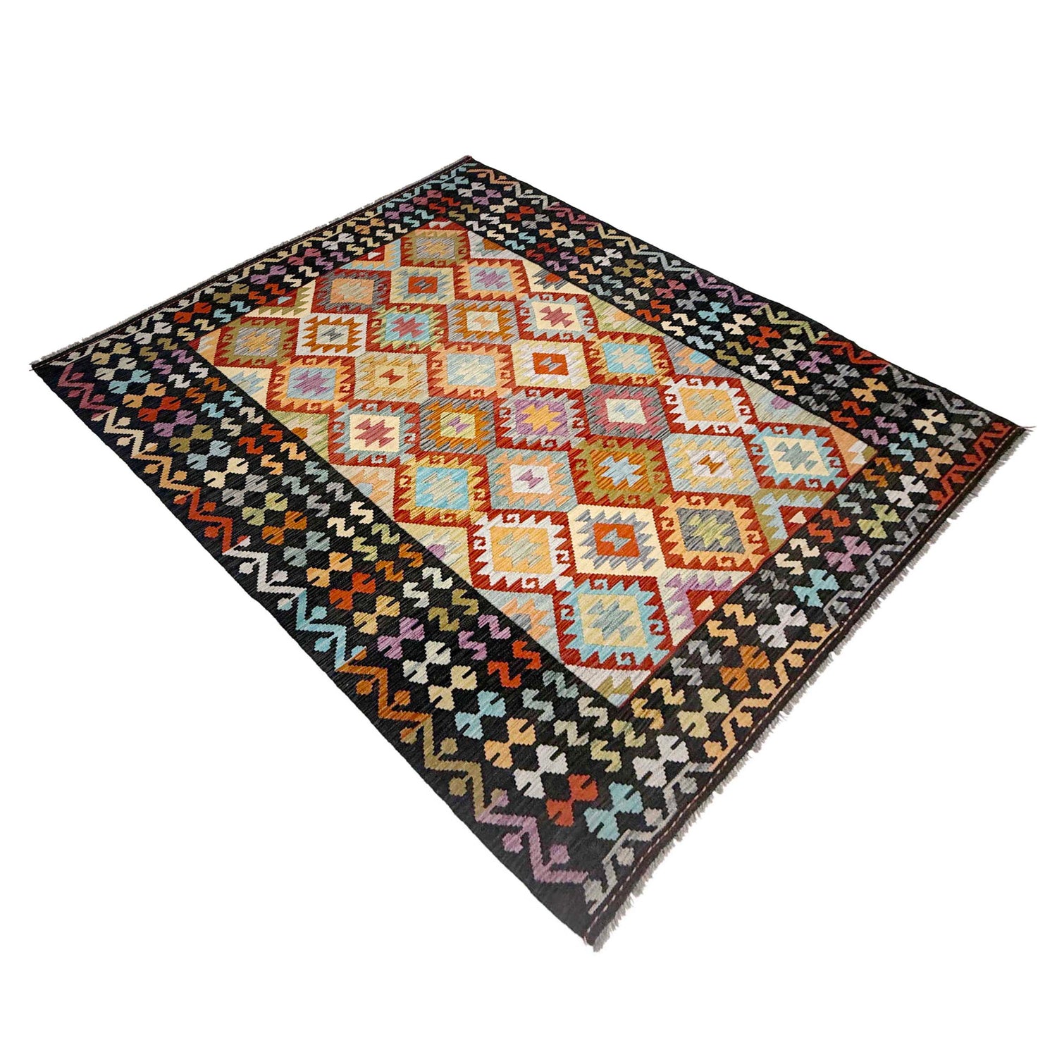 Handmade Vegetable Kelim 6' 9" x 9' 8" ft / 205 x 295 cm - No. R38633