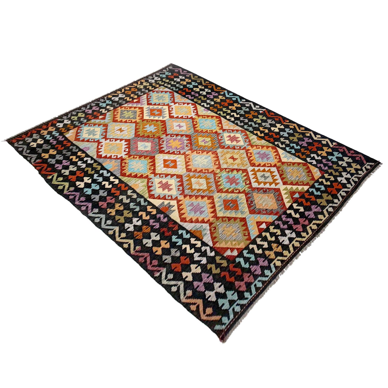 Handmade Vegetable Kelim 6' 9" x 9' 8" ft / 205 x 295 cm - No. R38633