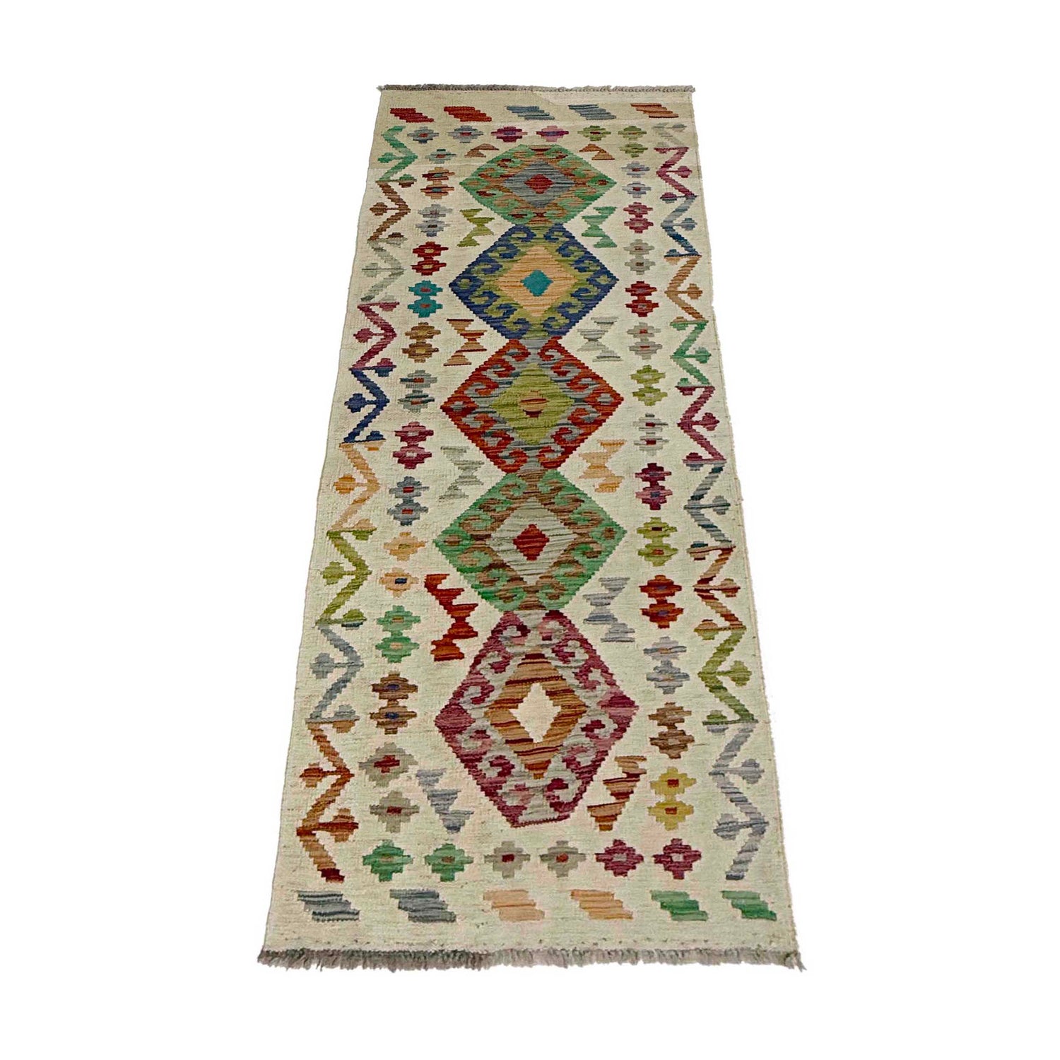 Hand Made Afghan Kilim Runner 2' 1" x 5' 10" ft / 64 x 178 cm - No. R38638