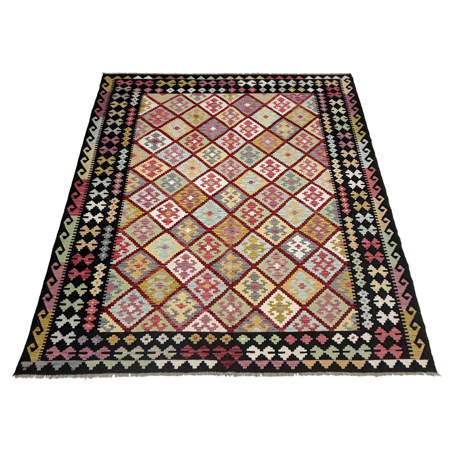 Medium Size Chobi Kilim 6' 8" x 9' 9" ft / 203 x 296 cm - No. R38641