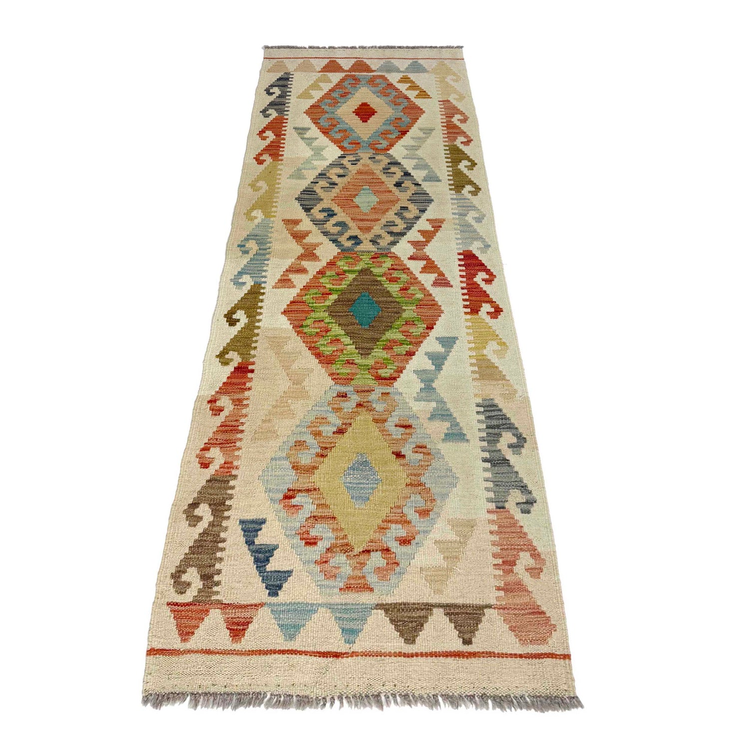 Short Kilim Runner 2' 0" x 6' 0" ft / 62 x 183 cm - No. R38651