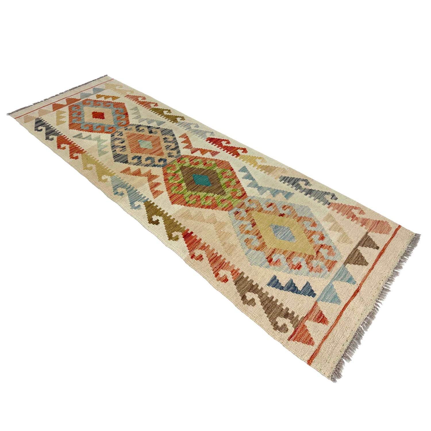 Short Kilim Runner 2' 0" x 6' 0" ft / 62 x 183 cm - No. R38651