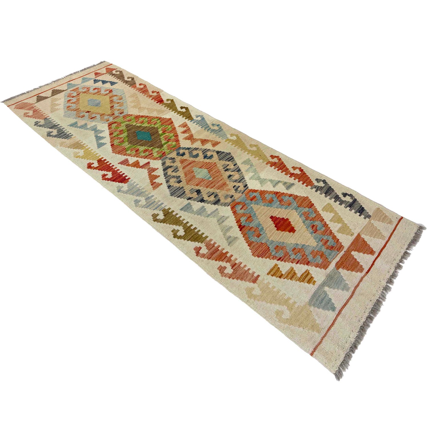 Short Kilim Runner 2' 0" x 6' 0" ft / 62 x 183 cm - No. R38651