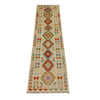 Multi Color ful Flat-Weave Wool Kilim Runner 2' 7" x 9' 9" ft / 78 x 297 cm - No. R38655