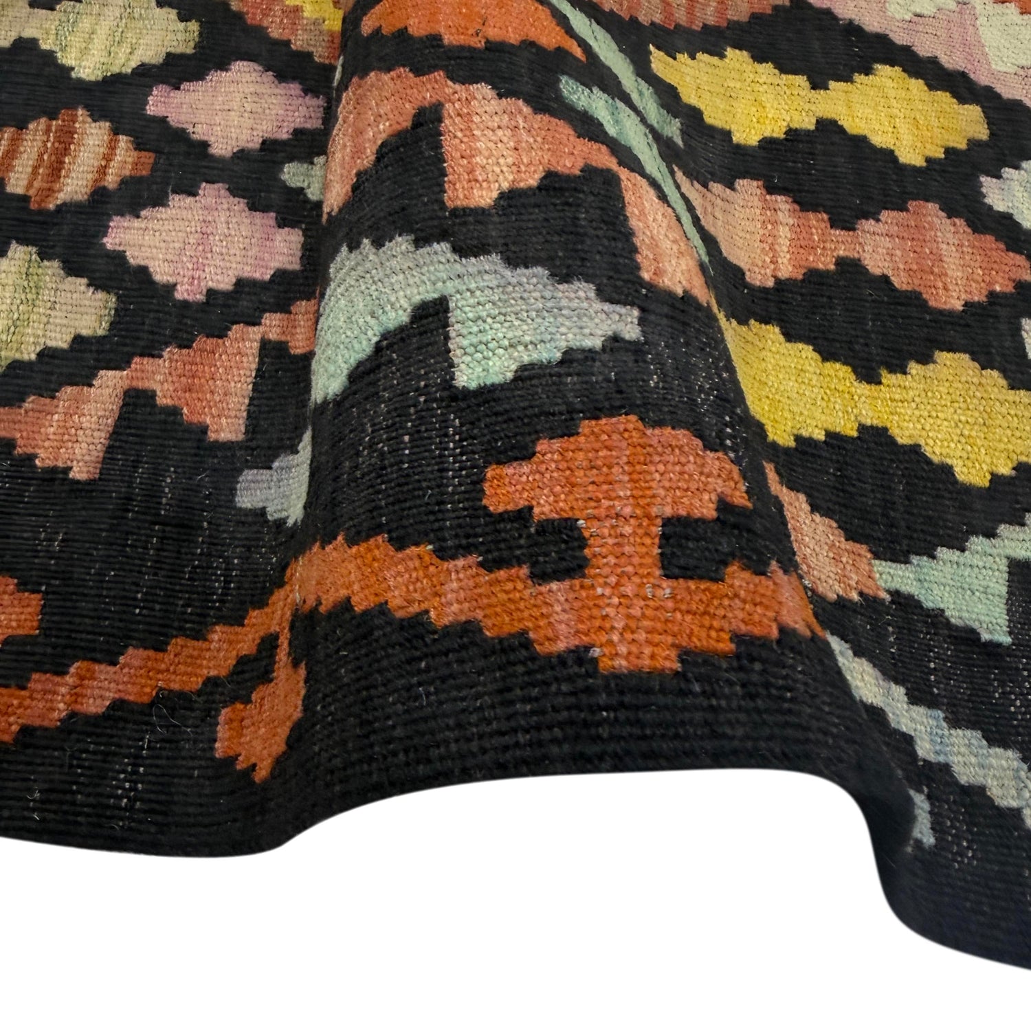 Hand Knotted Afghan Style Kilim Runner 2' 11" x 15' 10" ft / 88 x 482 cm - No. R38658
