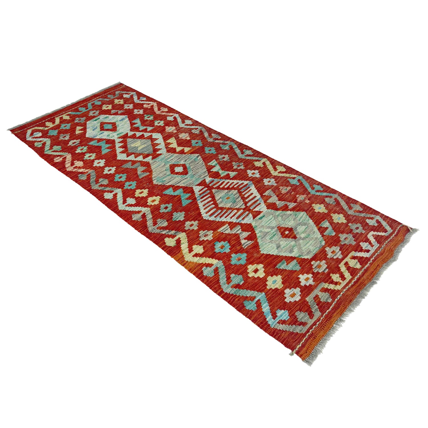 Handmade Vegetable Kelim Runner 2' 1" x 5' 2"  ft / 64 x 158 cm - No. R38660