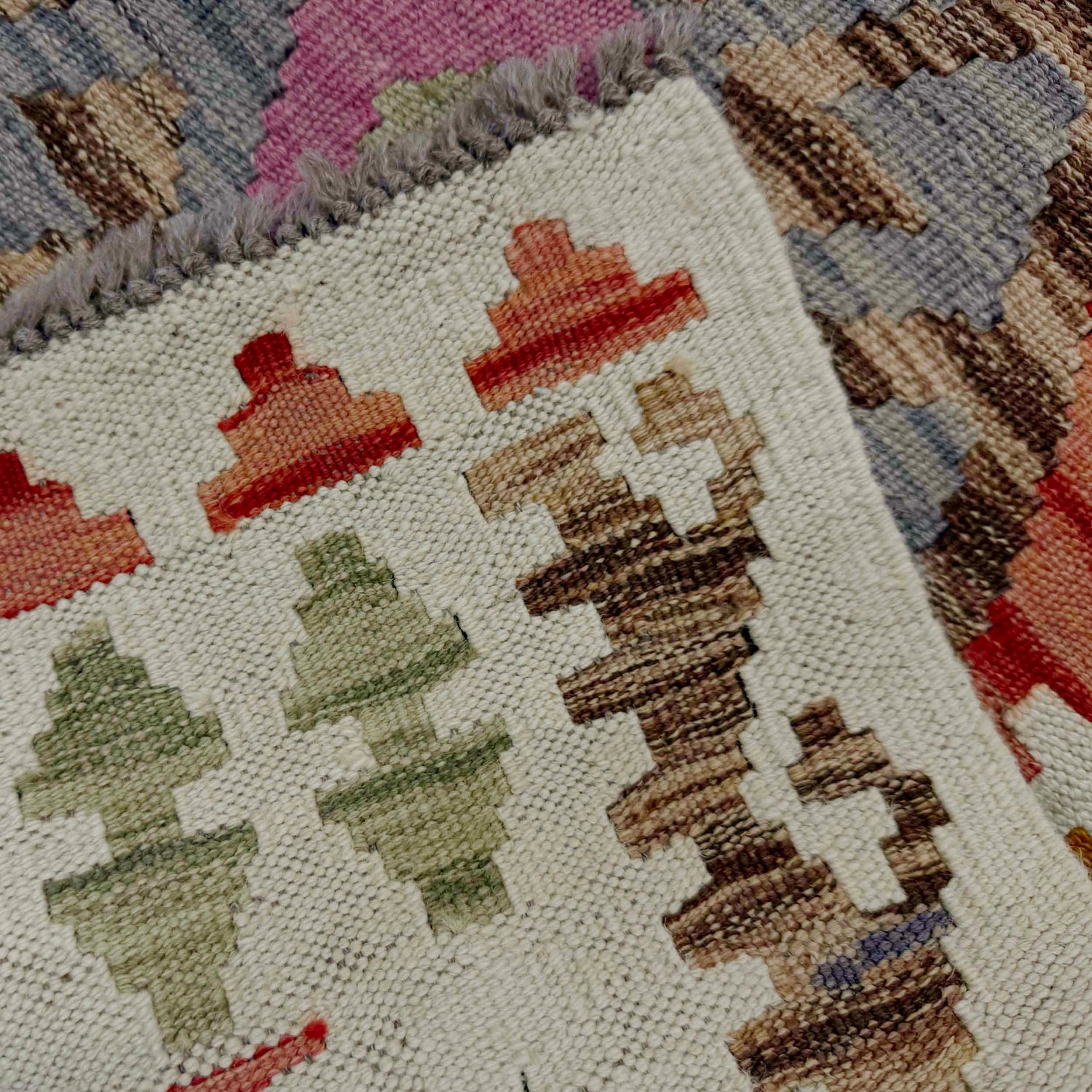 Handmade Vegetable Kilim Runner 2' 6" x 6' 9" ft / 77 x 207 cm - No. R38661