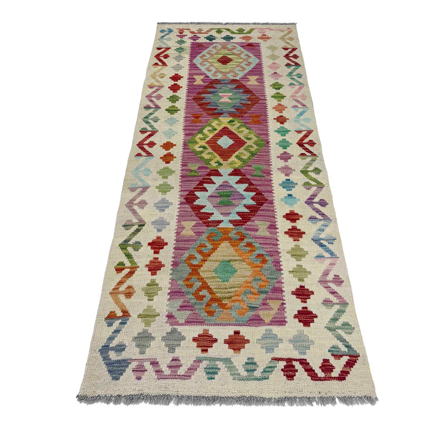 Short Chobi Kilim Runner 2' 5" x 5' 9" ft / 73 x 176 cm - No. R38665