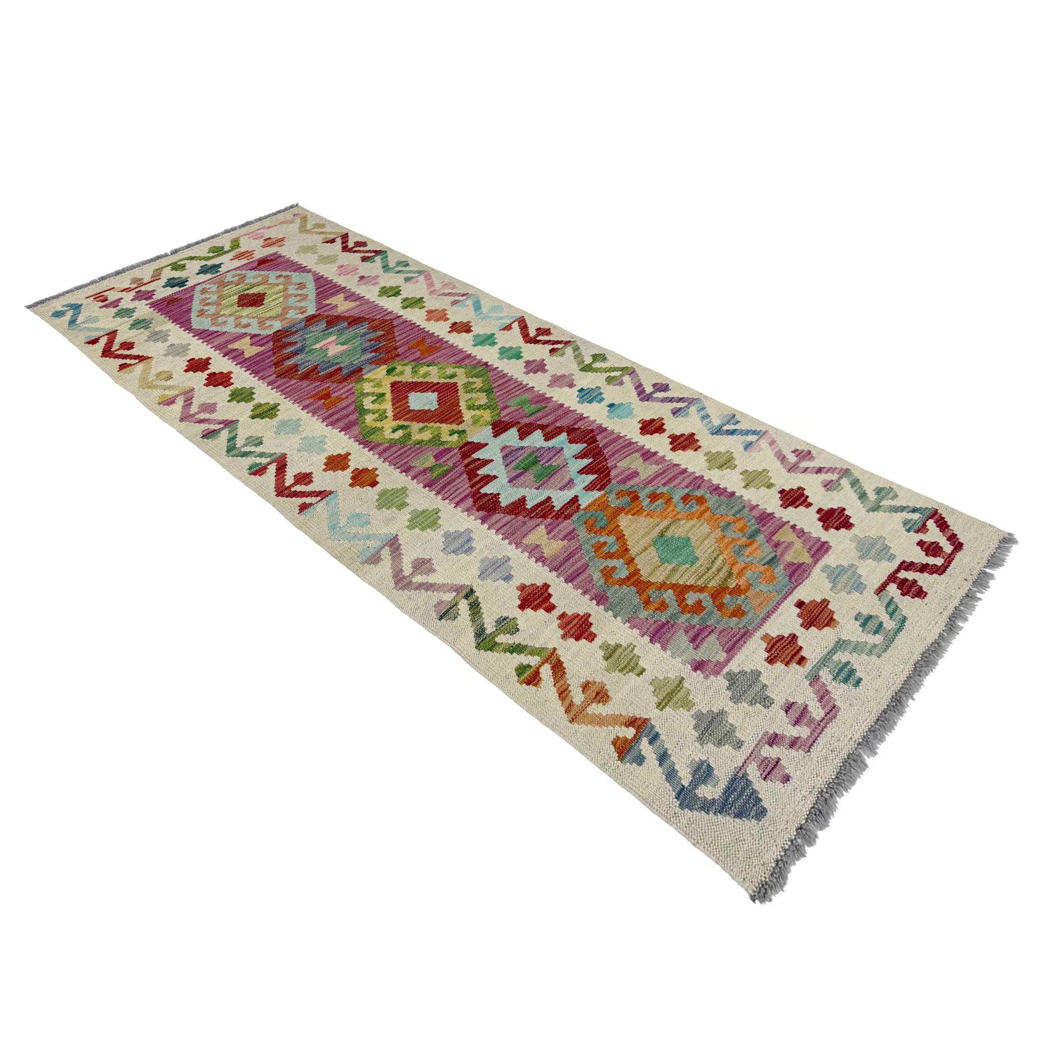 Short Chobi Kilim Runner 2' 5" x 5' 9" ft / 73 x 176 cm - No. R38665