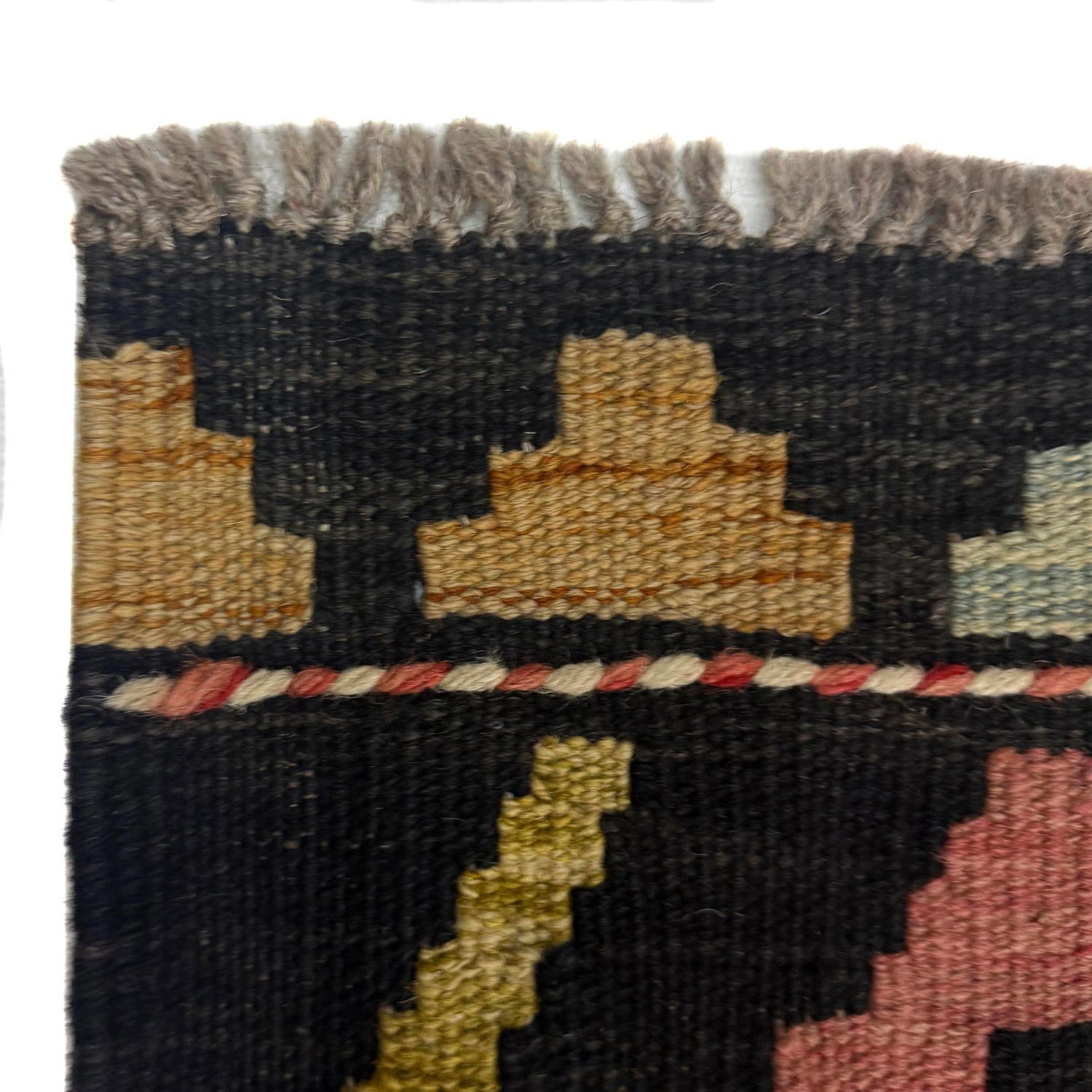 Hand Woven Wool Kelim 6' 7" x 9' 8" ft / 201 x 295 cm - No. R38666