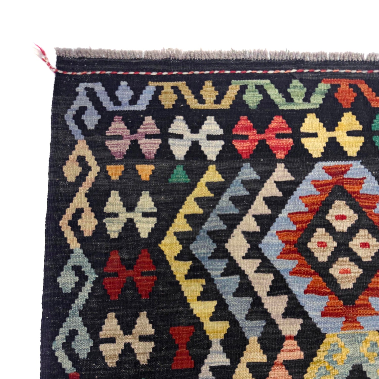 Hand Made Afghan Kilim 6' 8" x 10' 1" ft / 202 x 307 cm - No. R38667