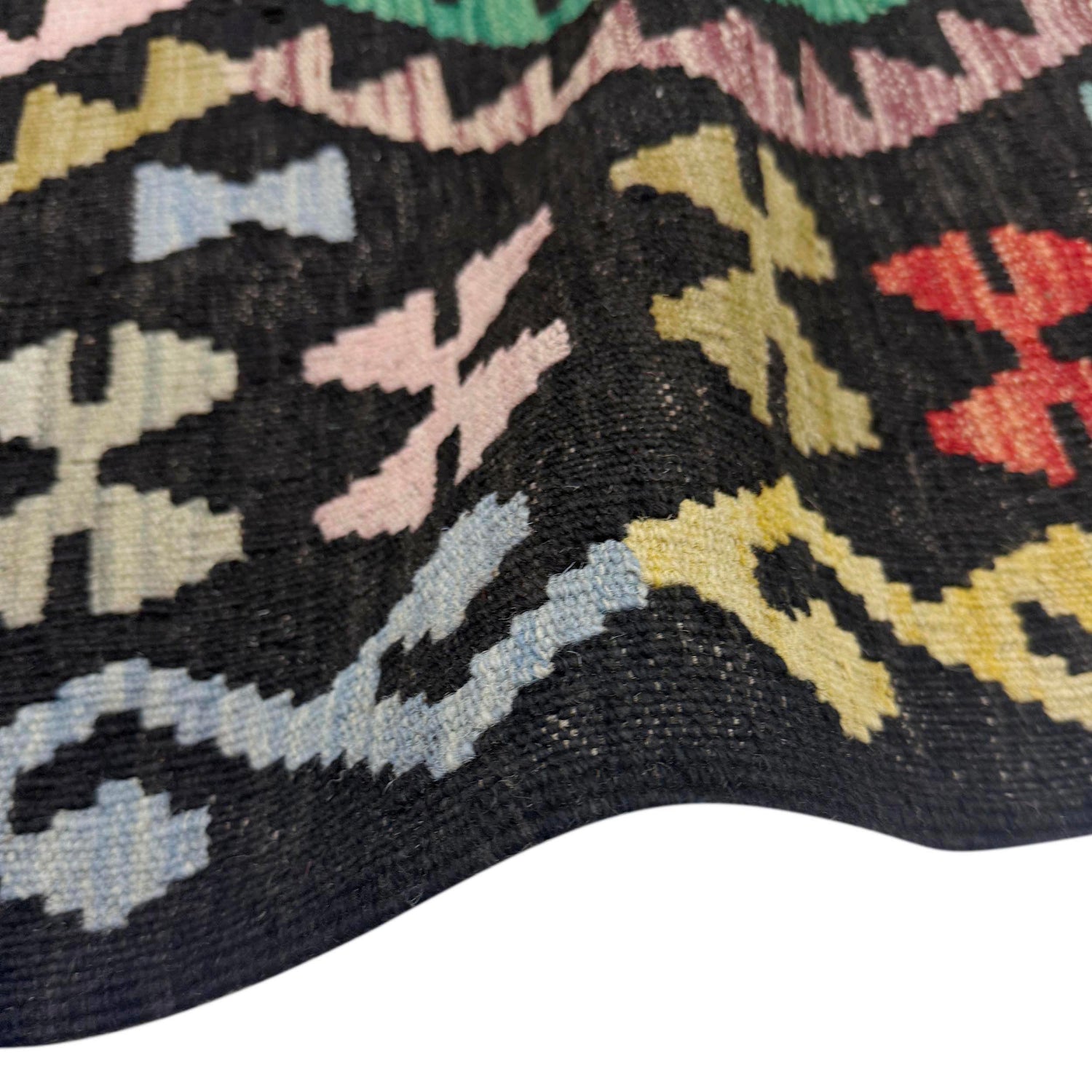 Hand Made Afghan Kilim 6' 8" x 10' 1" ft / 202 x 307 cm - No. R38667