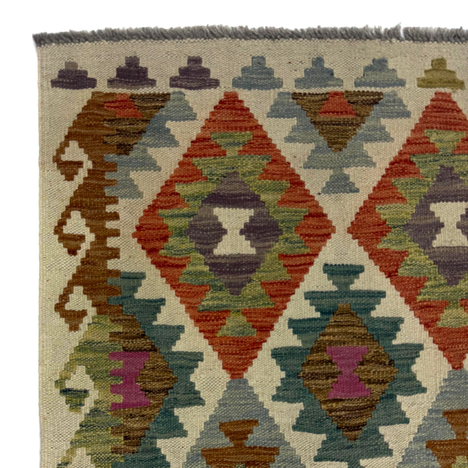Handmade Vegetable Kelim Runner 2' 6" x 9' 10" ft / 75 x 300 cm - No. R38668