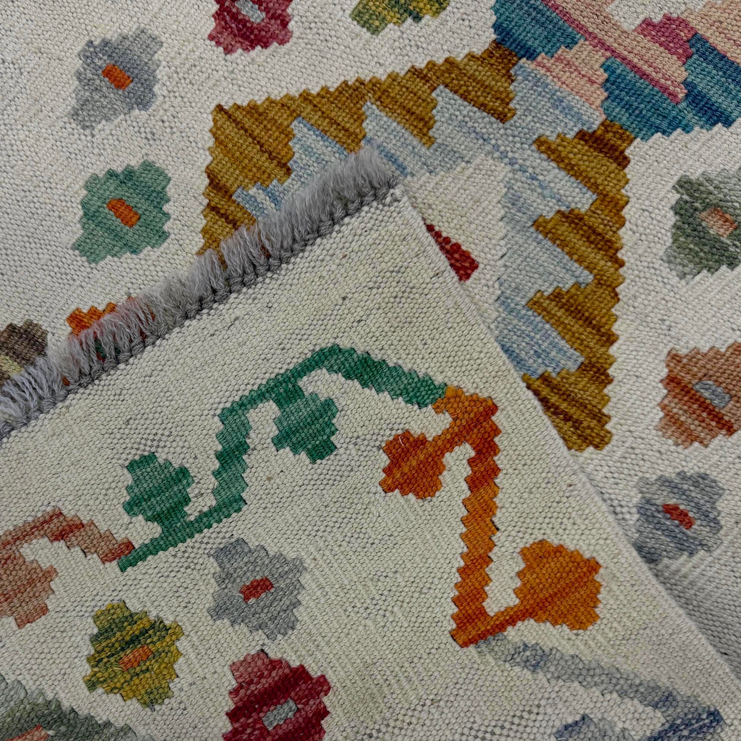 Hand Knotted Flatweave Kilim Runner 2' 2" x 5' 11" ft / 66 x 180 cm - No. R38669
