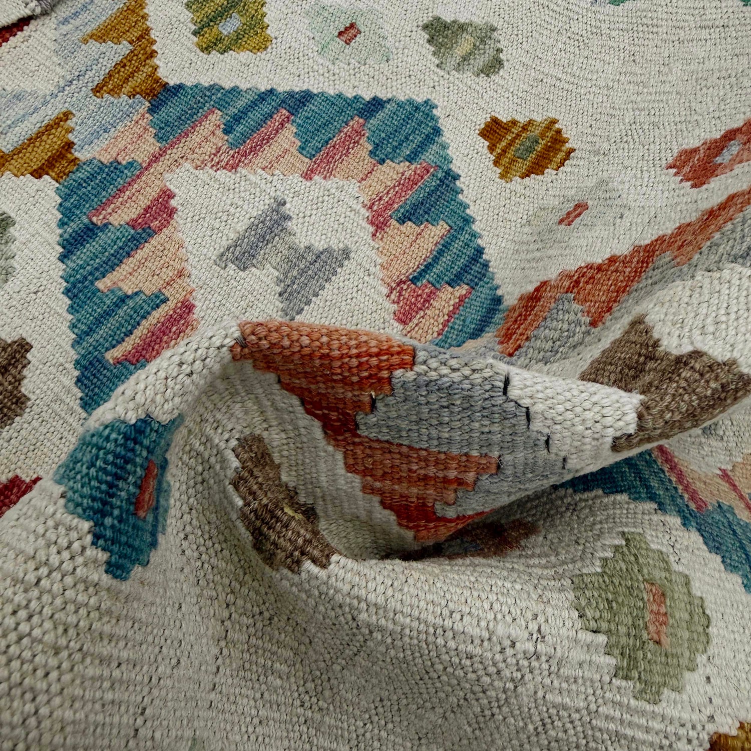 Hand Knotted Flatweave Kilim Runner 2' 2" x 5' 11" ft / 66 x 180 cm - No. R38669