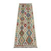 Hand Knotted Afghan Style Kilim Runner 2' 7" x 9' 6" ft / 80 x 290 cm - No. R38670