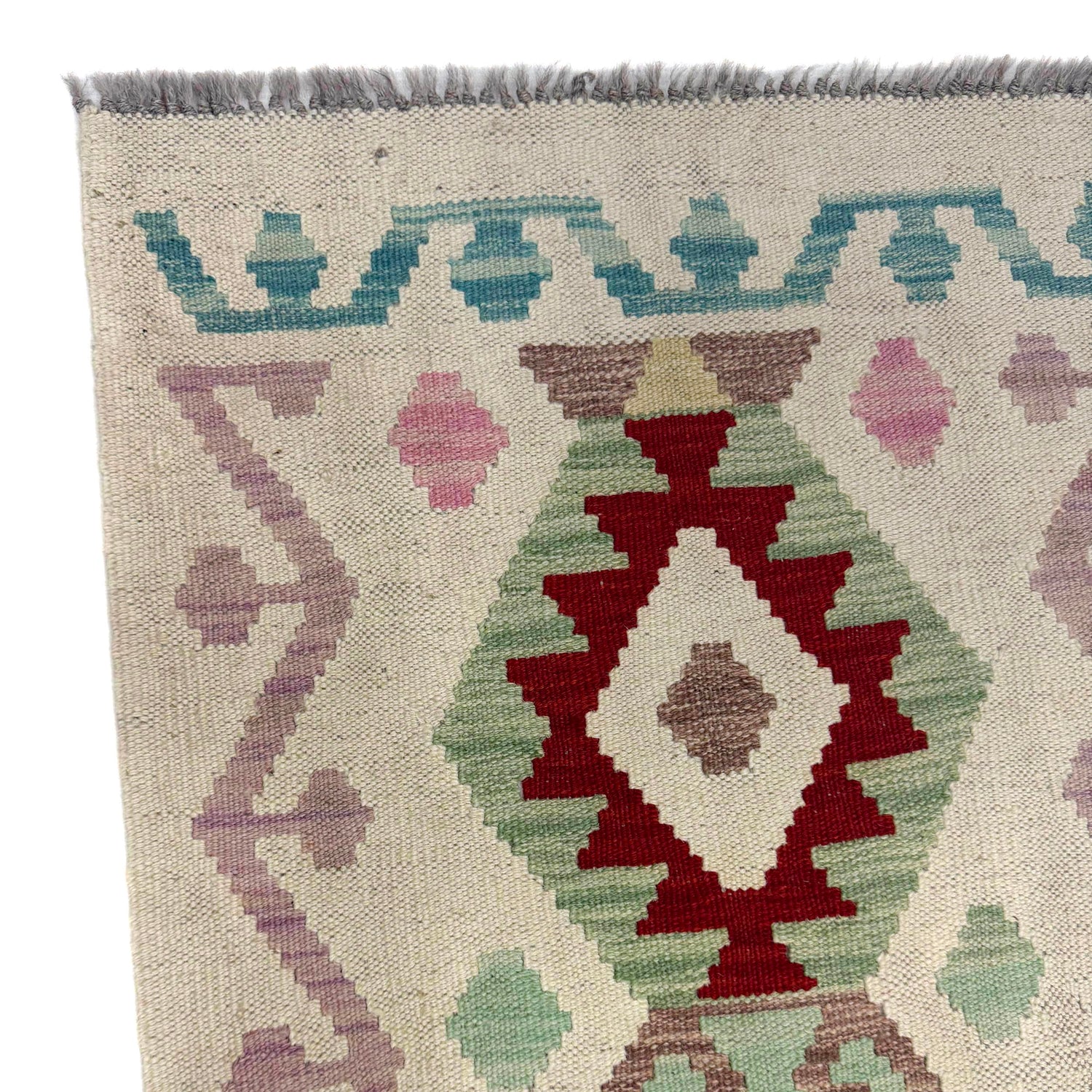 Handmade Afghan Vegetable Kilim Runner 1' 11" x 5' 6" ft / 58 x 167 cm - No. R38671