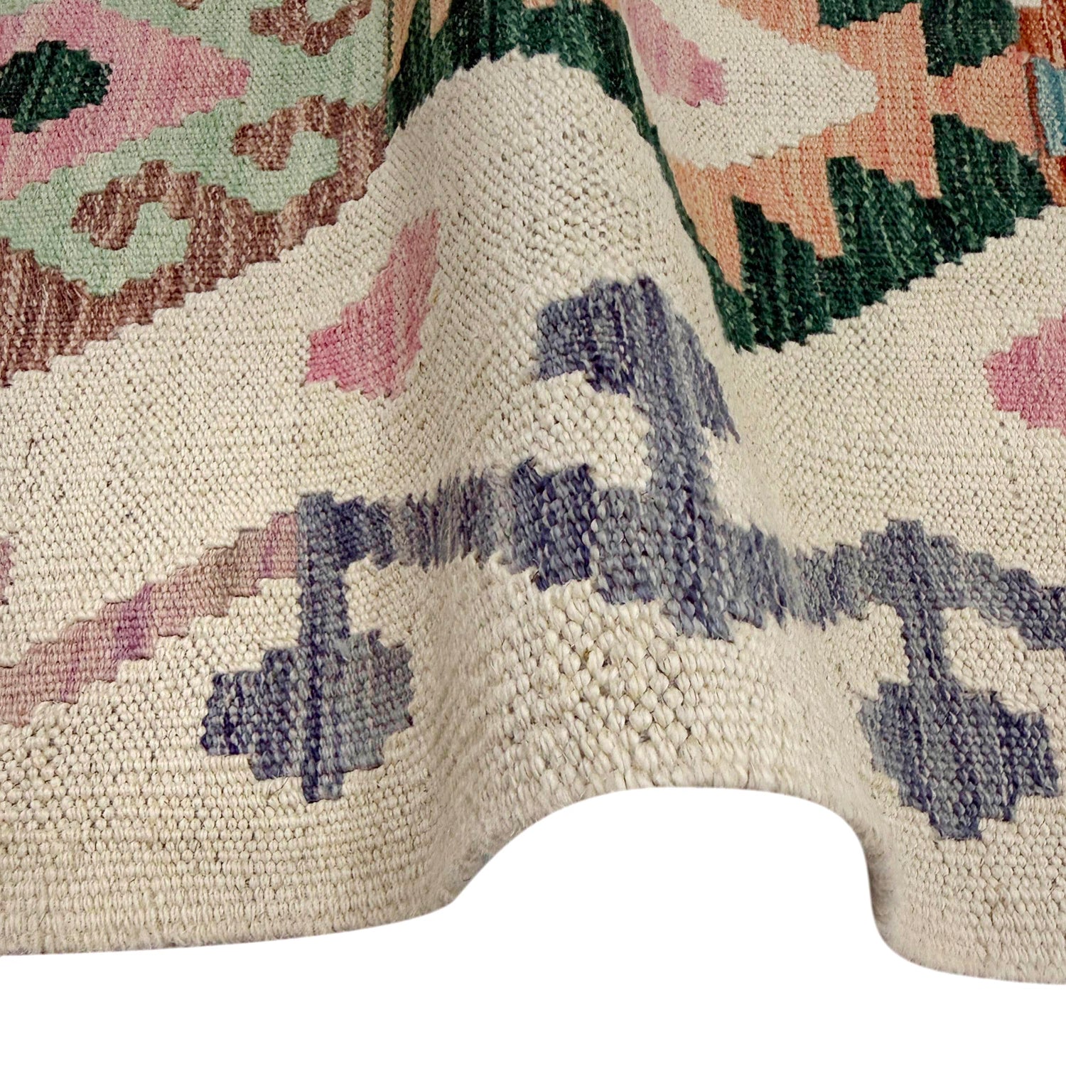 Handmade Afghan Vegetable Kilim Runner 1' 11" x 5' 6" ft / 58 x 167 cm - No. R38671
