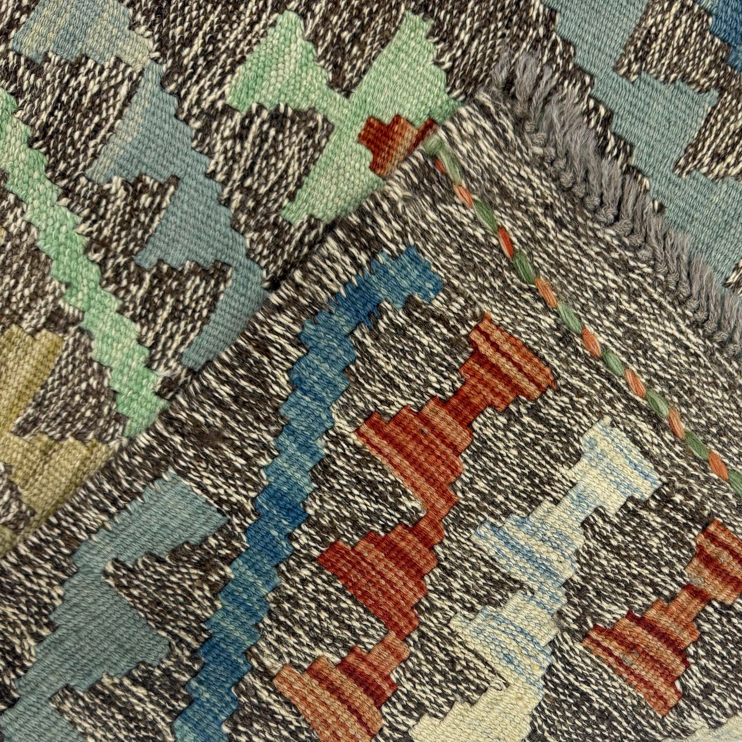 Handmade Vegetable Kilim Runner 2' 9" x 13' 1" ft / 85 x 400 cm - No. R38673