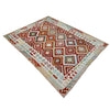 Multi Color ful Flat-Weave Wool Kilim 6' 9" x 9' 9" ft / 206 x 298 cm - No. R38674