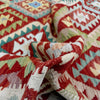 Multi Color ful Flat-Weave Wool Kilim 6' 9" x 9' 9" ft / 206 x 298 cm - No. R38674