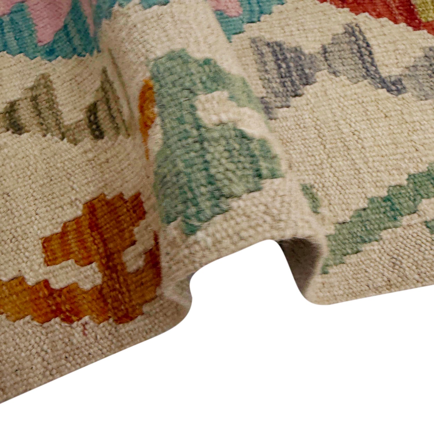 Hand Knotted Afghan Style Kilim Runner 2' 10" x 10' 6" ft / 87 x 320 cm - No. R38677