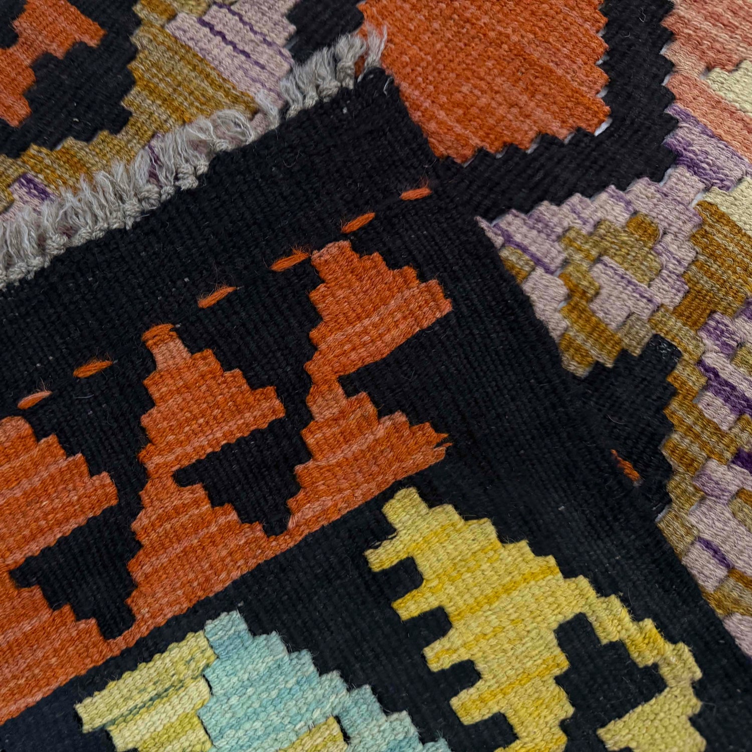 Hand Woven Wool Kelim Runner 2' 9" x 9' 7" ft / 83 x 291 cm - No. R38680