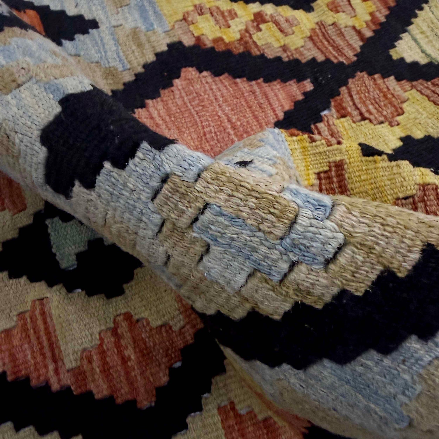 Hand Woven Wool Kelim Runner 2' 9" x 9' 7" ft / 83 x 291 cm - No. R38680
