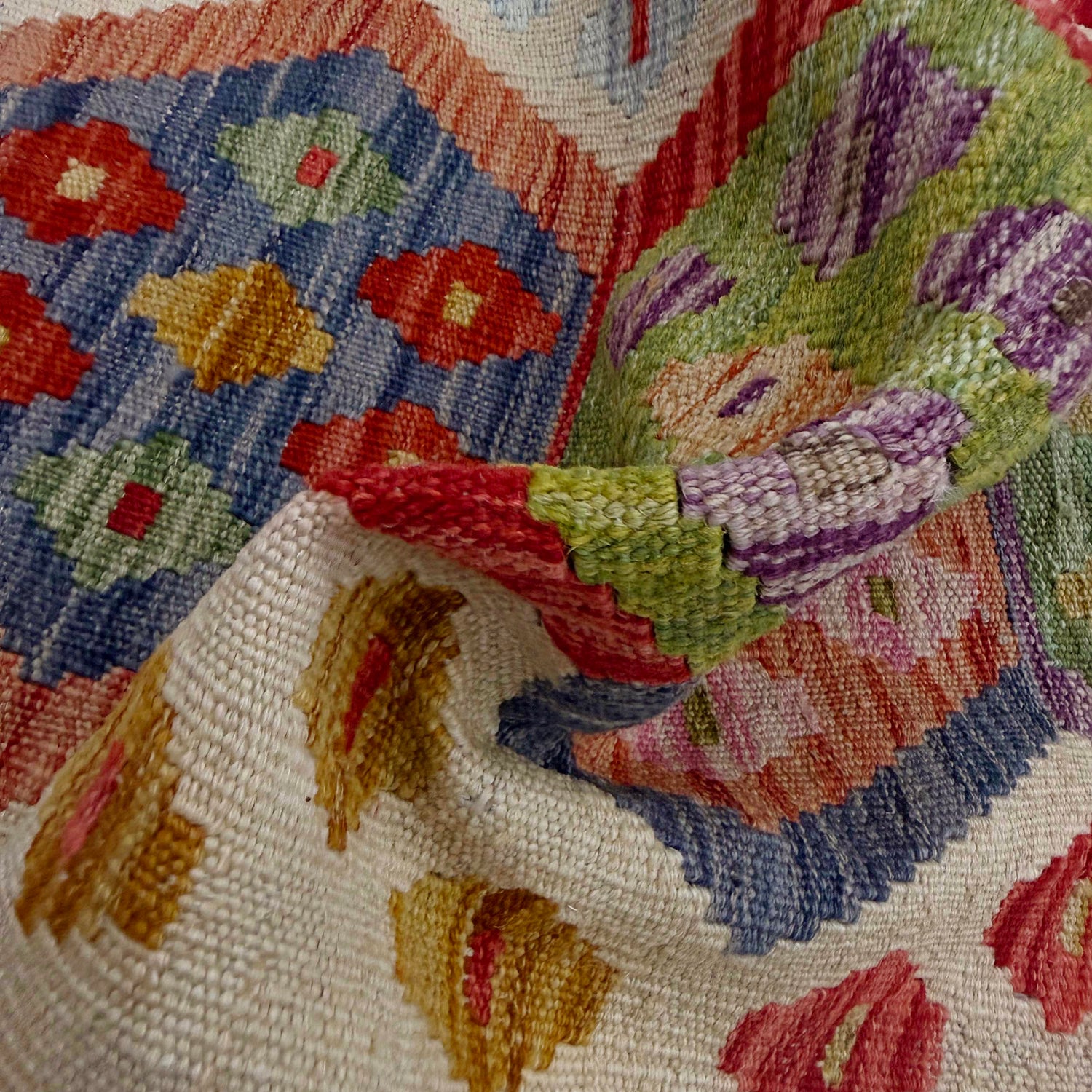 Hand Made Afghan Kilim Runner 2' 2" x 5' 9" ft / 67 x 175 cm - No. R38682