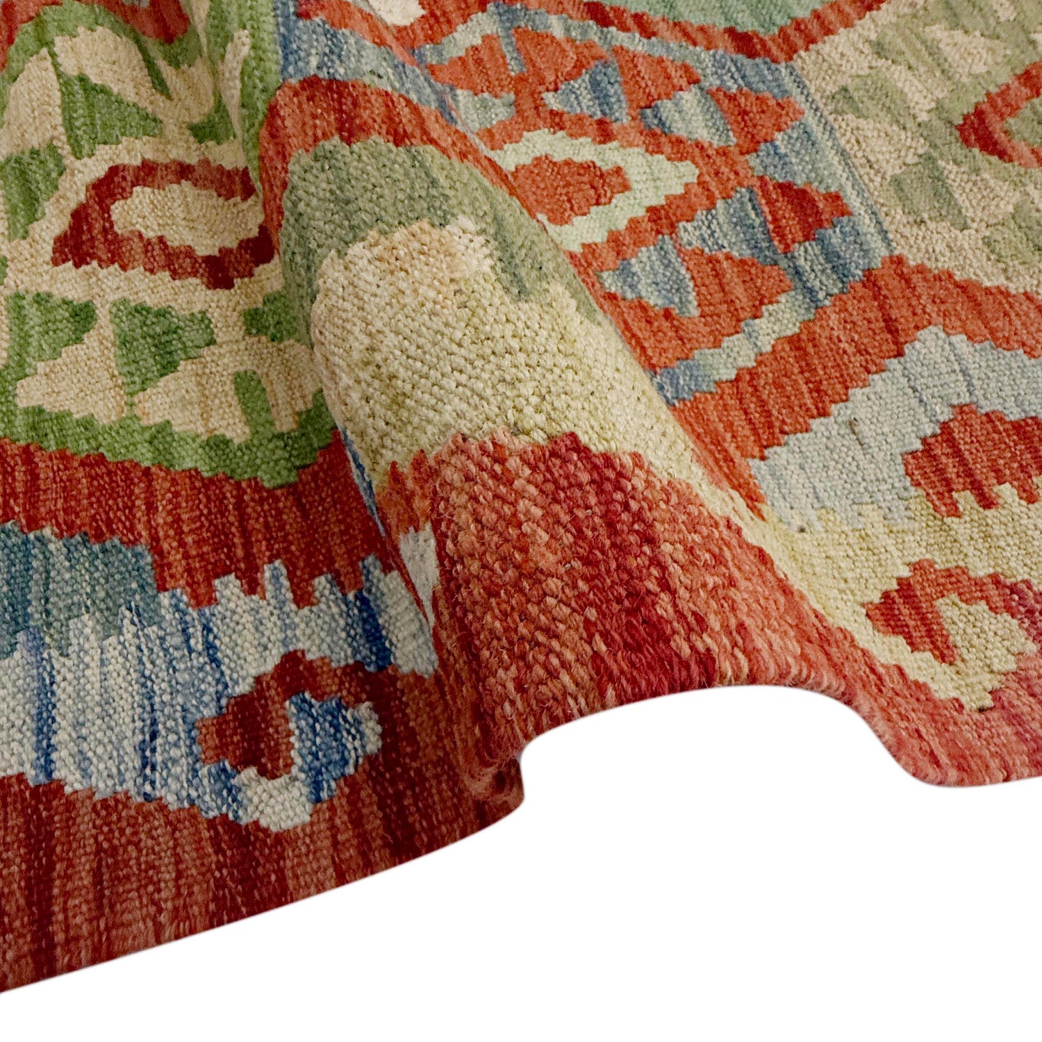 Handmade Turkish Design Wool Kilim 6' 11" x 9' 7" ft / 212 x 293 cm - No. R38683