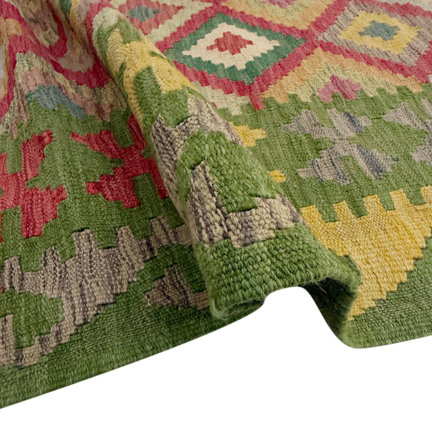 Hand Knotted Flatweave Kilim 6' 7" x 9' 9" ft / 201 x 296 cm - No. R38685