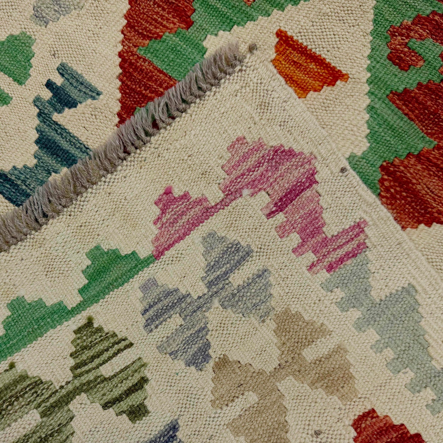 Hand Knotted Flatweave Kilim Runner 2' 7" x 9' 9" ft / 79 x 297 cm - No. R38686