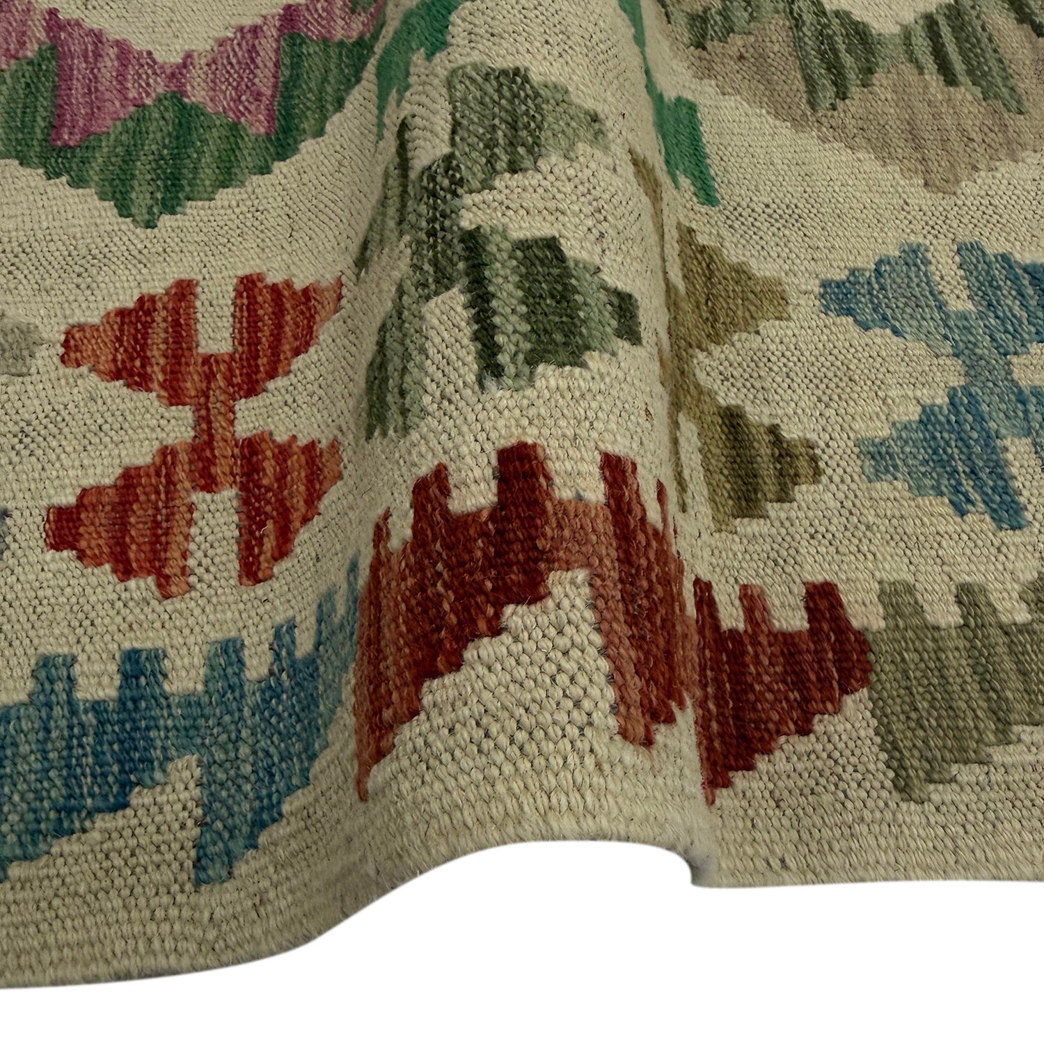 Hand Knotted Flatweave Kilim Runner 2' 7" x 9' 9" ft / 79 x 297 cm - No. R38686