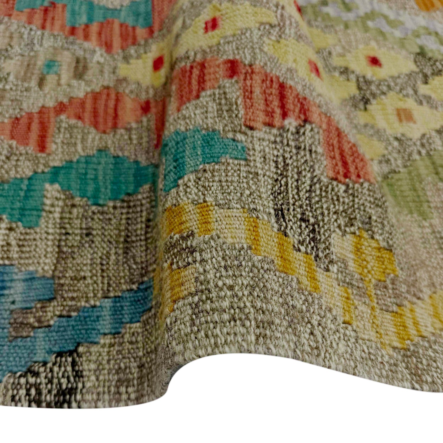 Handmade Vegetable Kelim Runner 3' 0" x 13' 0" ft / 92 x 395 cm - No. R38687