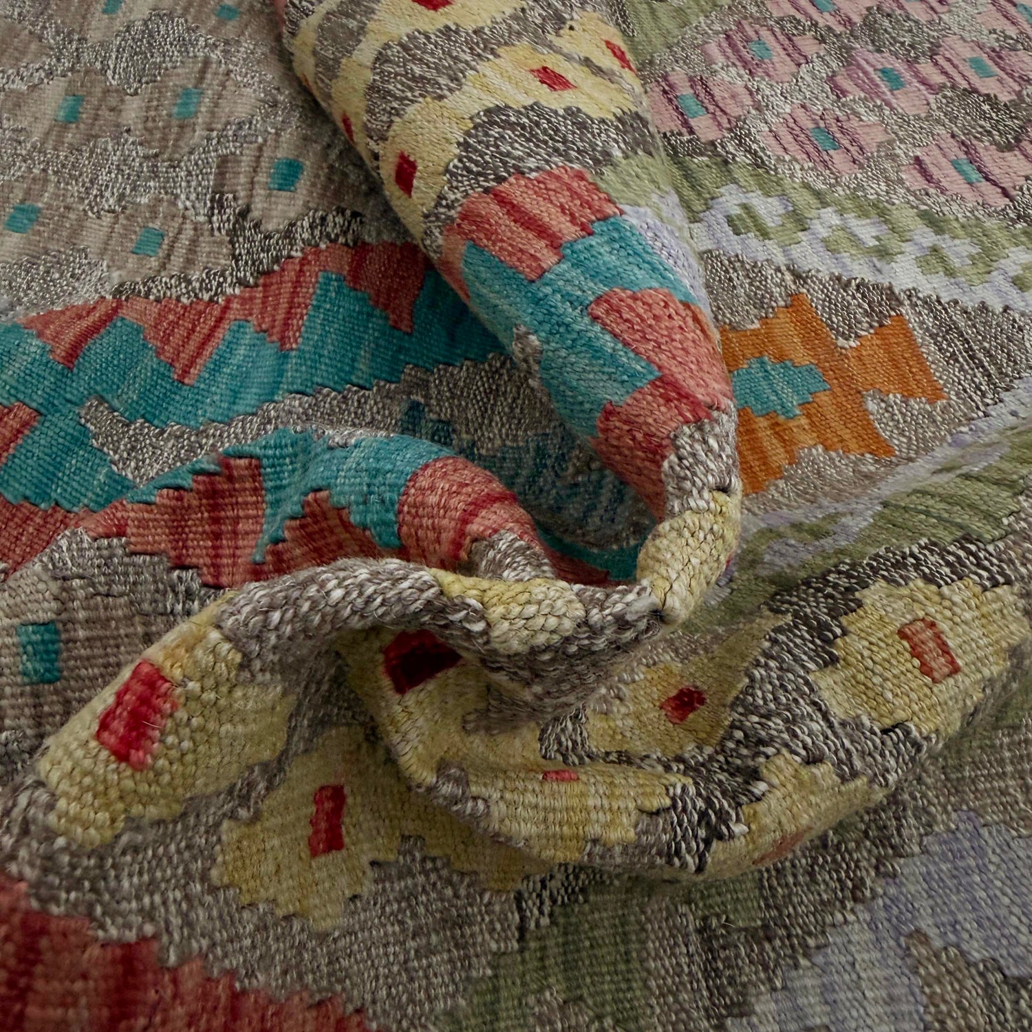 Handmade Vegetable Kelim Runner 3' 0" x 13' 0" ft / 92 x 395 cm - No. R38687