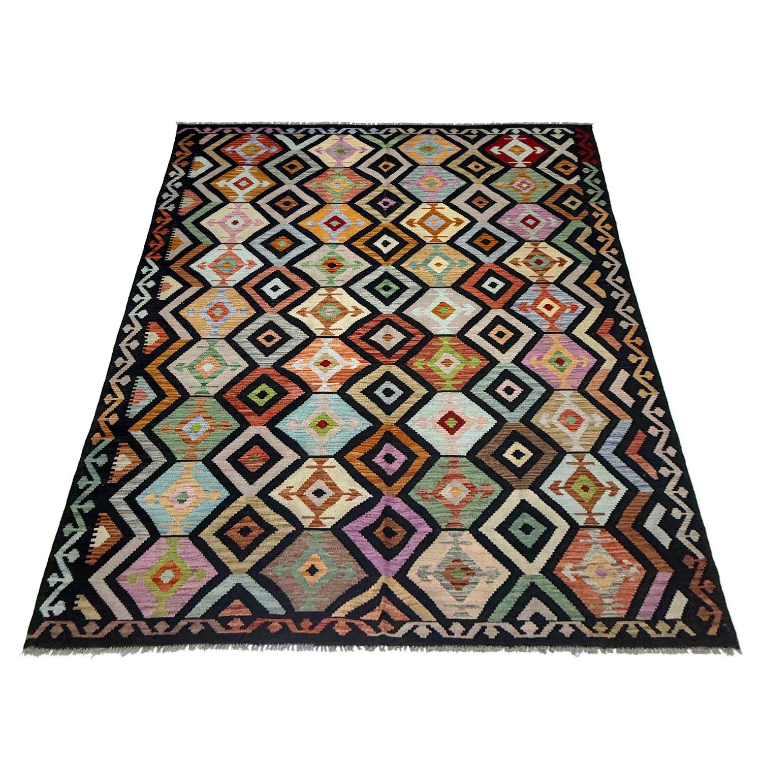 Handmade Vegetable Kilim 6' 7" x 9' 9" ft / 201 x 297 cm - No. R38688