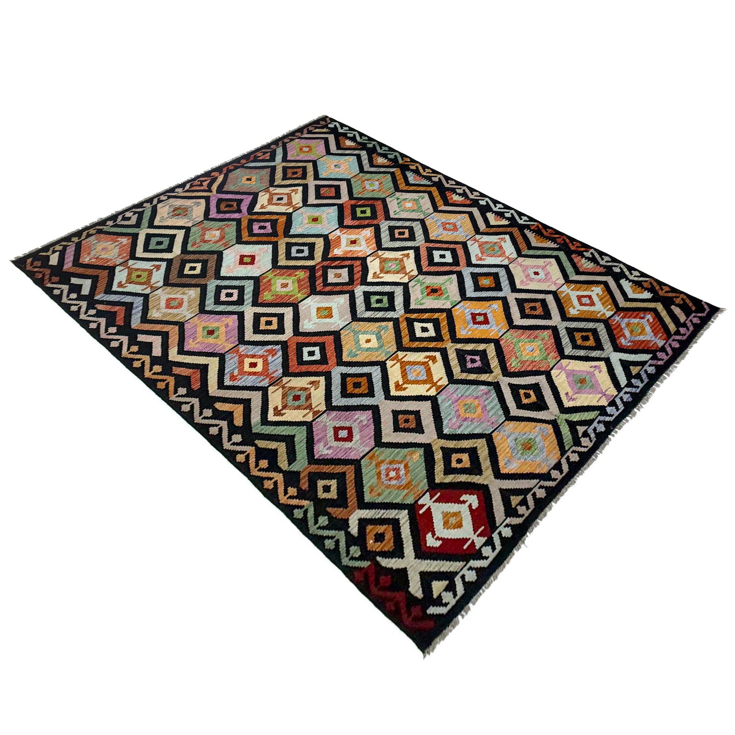 Handmade Vegetable Kilim 6' 7" x 9' 9" ft / 201 x 297 cm - No. R38688