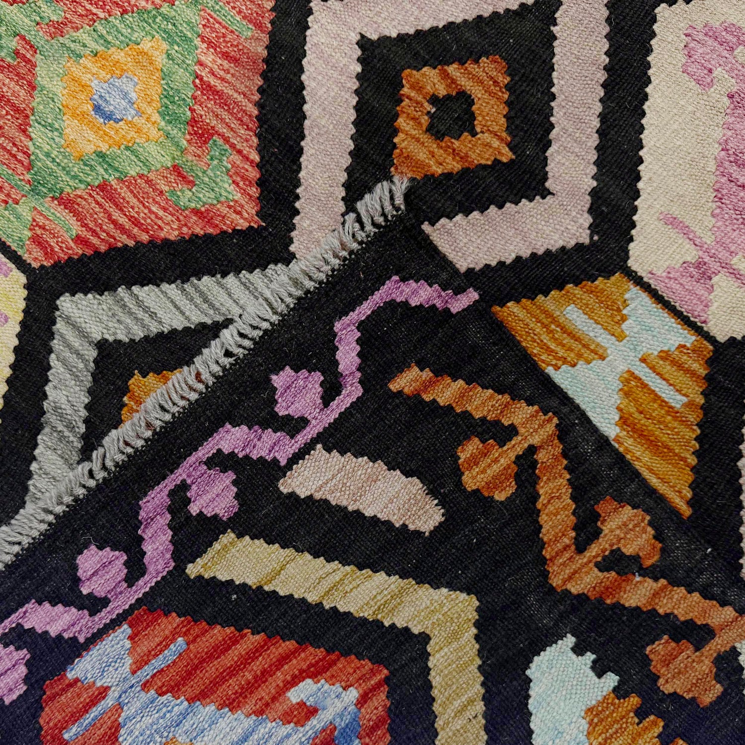 Handmade Vegetable Kilim 6' 7" x 9' 9" ft / 201 x 297 cm - No. R38688