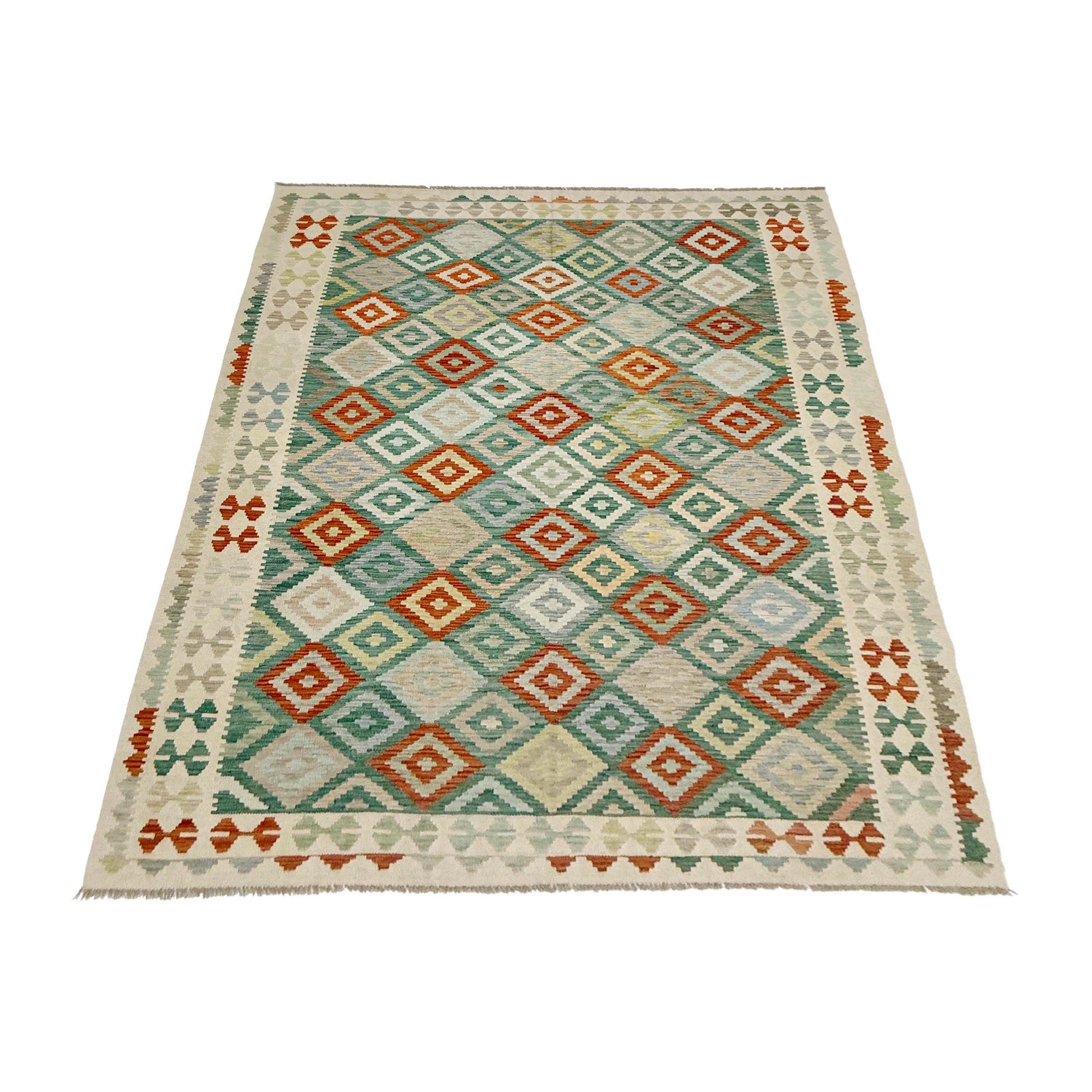 Handmade Vegetable Kelim 6' 8" x 9' 8" ft / 202 x 295 cm - No. R38689